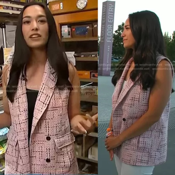 NWT Anthropologie Maeve Tweed Vest Blush Pink - Picture 10 of 10